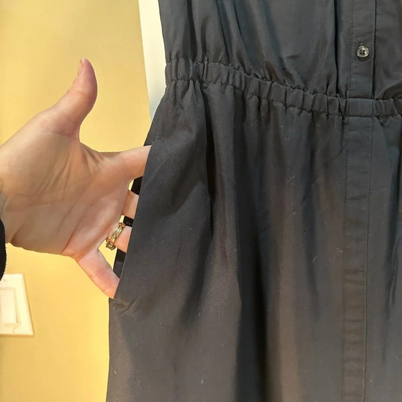 OLD NAVY Little Black Dress Simple Button Front Tank Dress - size Medium - Picture 5 of 6